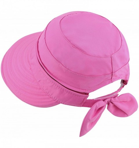 Sun Hats Hats for Women UPF 50+ UV Sun Protective Convertible Beach Visor Hat - Rose - CU11DMLT72N $17.08