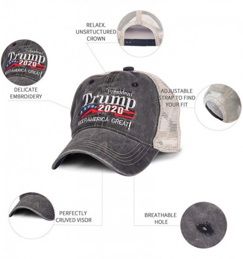 Baseball Caps Donald Trump 2020 Hat Keep America Great Embroidered MAGA USA Adjustable Baseball Cap - A-1-grey - CH1944OHON8 ...