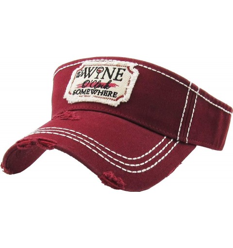 Visors Womens Baseball Cap Sun Visor High Ponytail Bun Adjustable Vintage Distressed Athletic Hat - C018QXICURA $21.13