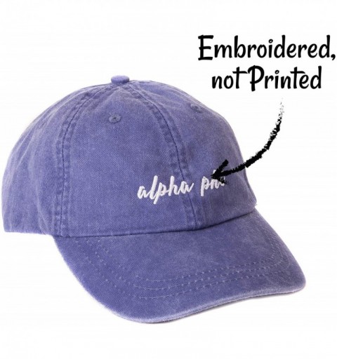 Baseball Caps Alpha Phi (N) Sorority Baseball Hat Cap Cursive Name Font A Phi - Purple - CS18DTI62CQ $29.13