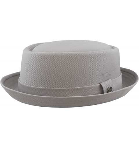 Fedoras 100% Cotton Paisley Lining Premium Quality Porkpie Hat - Grey - C012CQRLW8Z $15.32