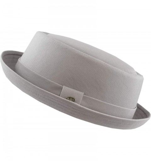 Fedoras 100% Cotton Paisley Lining Premium Quality Porkpie Hat - Grey - C012CQRLW8Z $15.32