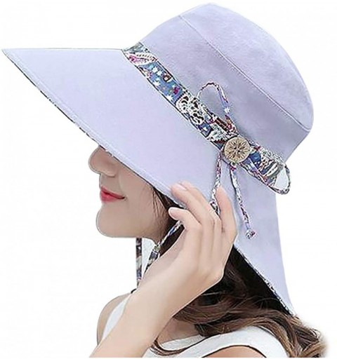 Sun Hats Womens Sun Hat UV Protection Beach Hat UPF 50+ Foldable Wide Brim Cap - Gray - C518TDA2NED $7.39