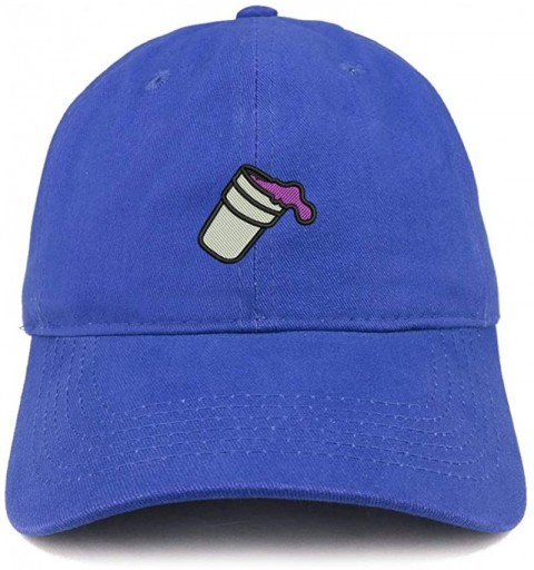 Baseball Caps Double Cup Morning Coffee Embroidered Soft Crown 100% Brushed Cotton Cap - Royal - C2182H3Q67Q $21.78
