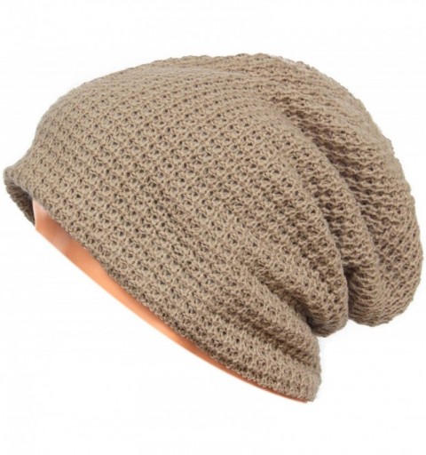 Skullies & Beanies Unisex Beanie Hat Slouchy Knit Cap Skullcap Baggy Crochet Style 1004 - Khaki - CG128MYV033 $10.11