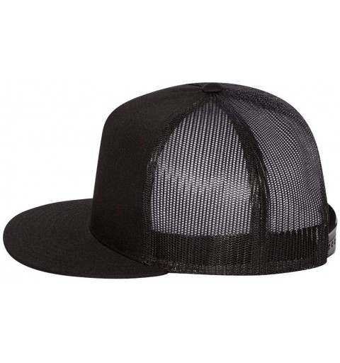 Baseball Caps Flexfit 6006-6006T-6006W 5 Panel Classic Trucker Snapback Hat Cap - Black - CI12D6Q7F09 $11.13
