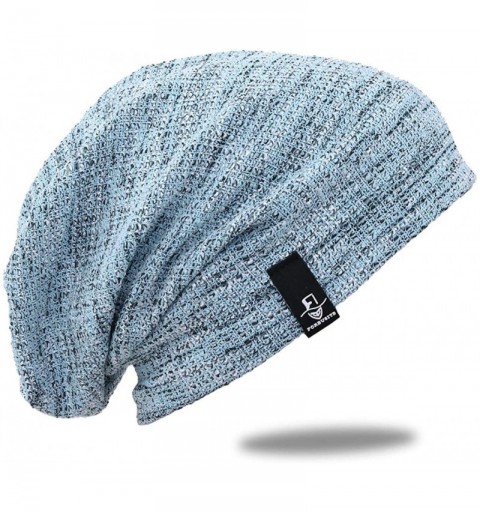 Skullies & Beanies Women Oversized Slouchy Beanie Knit Hat Colorful Long Baggy Skull Cap for Winter - B413-bluish - CI1925GCG...