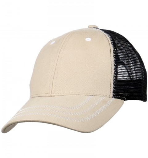 Baseball Caps Carpe Diem Unisex Low Profile Mesh Trucker Hat 6892 - Khaki - CB11OBE0LE3 $14.53