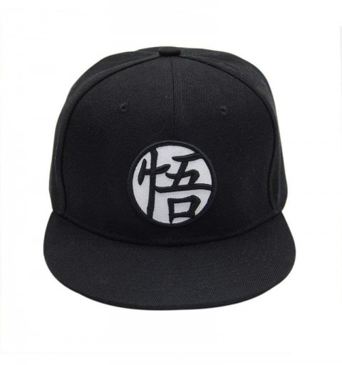 Baseball Caps Dragon Ball Z Goku Baseball Cap Hat Canvas Cap Hip-Hop Flat Adjustable Hat - Black - CO189N25I93 $14.25