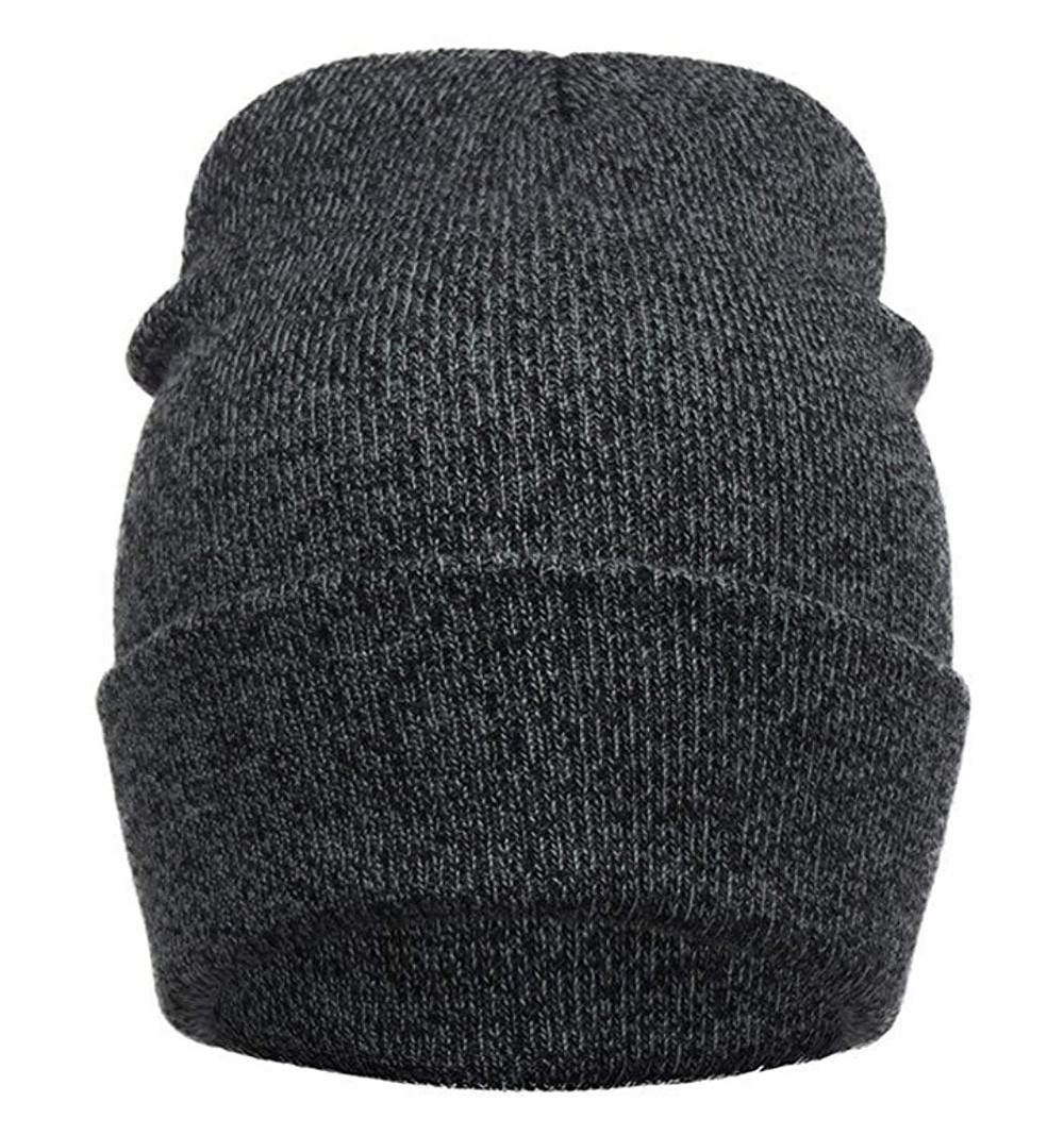 Fedoras Unisex Outdoor Winter Men Knit Crochet Ski Hat Braided Headdress Cap - Dark Gray - CT18LH8UOQC $7.37