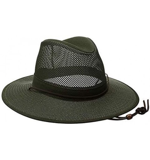 Sun Hats Aussie Breezer 5310 Cotton Mesh Hat - Green - CC112VGJLQH $91.52