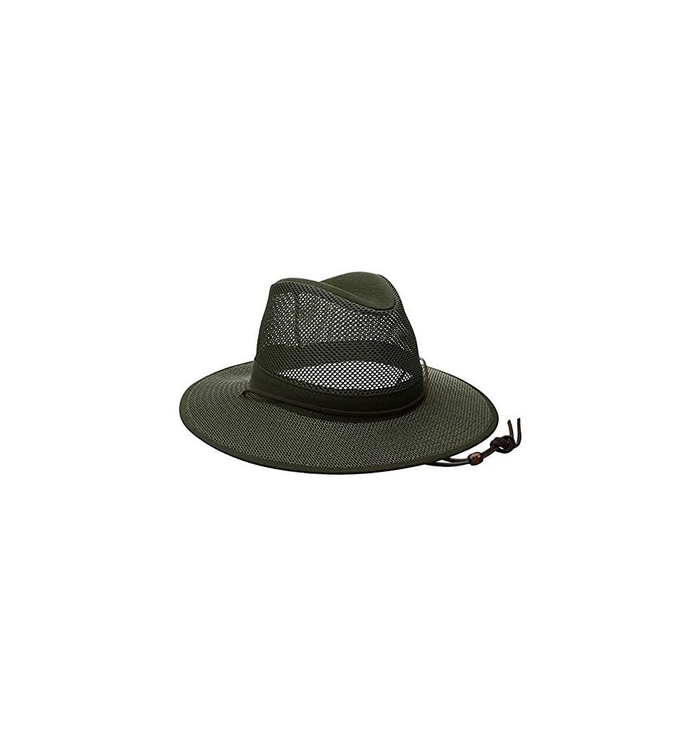 Sun Hats Aussie Breezer 5310 Cotton Mesh Hat - Green - CC112VGJLQH $32.61