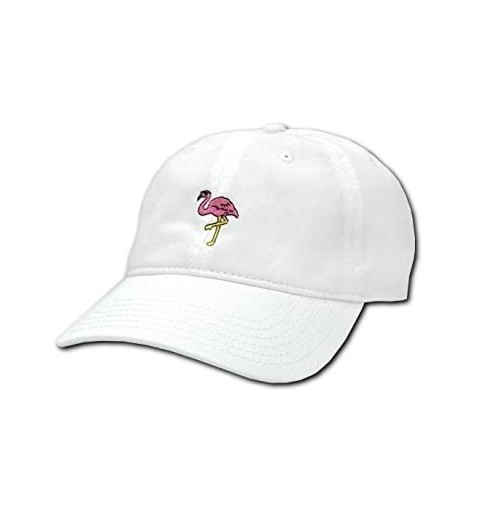 Baseball Caps Mens Embroidered Adjustable Dad Hat - Flamingo (White) - C6186UTAXD0 $20.77