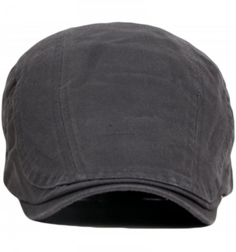 Newsboy Caps Men's Cotton Flat Ivy Newsboy Cap Hunting Hat Pack of 2 - Black/Beige - C617AAMIY0Y $14.31