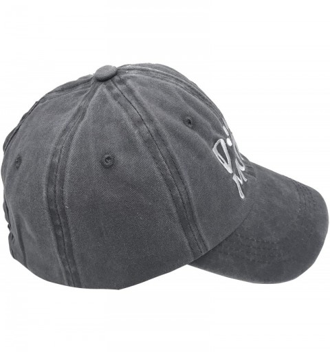 Baseball Caps Dog Mom Ponytail Baseball Cap Messy Bun Vintage Washed Distressed Twill Plain Hat for Women - Grey - CF18WLT3RQ...