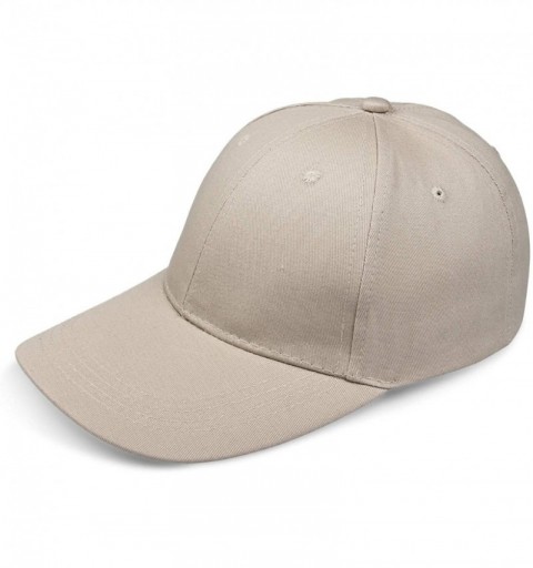 Baseball Caps Baseball Cap Summer Hat With Adjustable Velcro For Men And Women - Beige - CN18WN60XWH $8.48