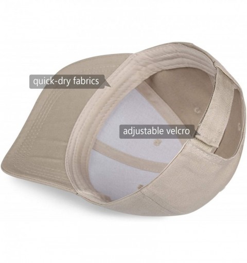 Baseball Caps Baseball Cap Summer Hat With Adjustable Velcro For Men And Women - Beige - CN18WN60XWH $8.48