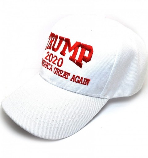 Baseball Caps AblessYo Trump 2020 Make America Great Again Curved Baseball Cap Hat AYO1105 - White - C018CN35E48 $27.22