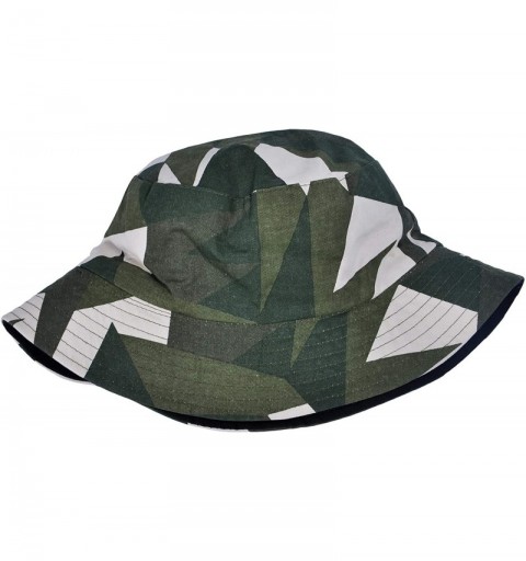 Bucket Hats Women Fashion Cotton Packable Travel Bucket Hat Sun Hat Fishmen Cap - Geometric Green - CH198XAN5WH $15.46
