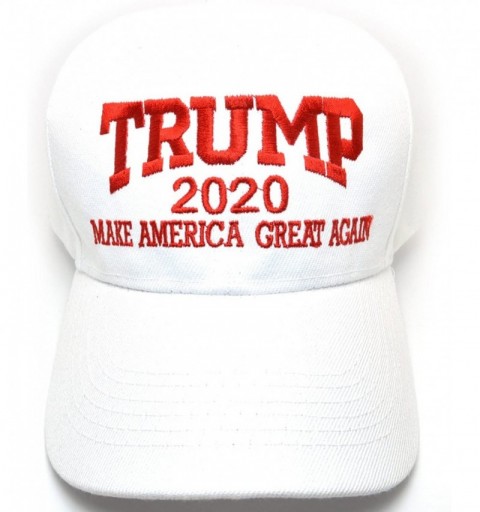 Baseball Caps AblessYo Trump 2020 Make America Great Again Curved Baseball Cap Hat AYO1105 - White - C018CN35E48 $15.37