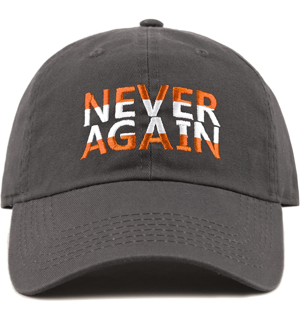 Baseball Caps Never Again & Enough School Walk Out & Gun Control Embroidered Cotton Baseball Cap Hat - Never Again-charcoal2 ...