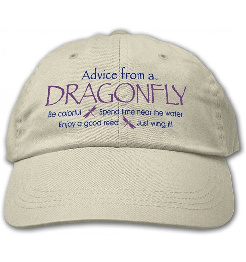 Baseball Caps Advice from a Dragonfly - Embroidered Putty Hat - CU115AHMJKD $21.65