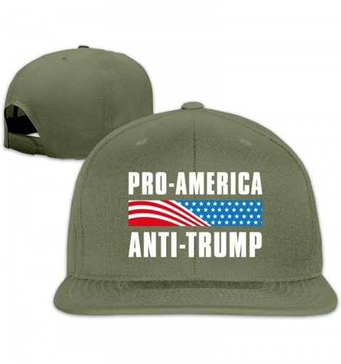 Baseball Caps Pro-America Anti-Trump Snapback Hats Adjustable Casual Flat Bill Baseball Cap Womens - Moss Green - CY196XQO0OQ...