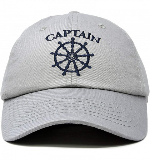 Baseball Caps Captain Hat Sailing Baseball Cap Navy Gift Boating Men Women - Gray - C118WGZ5IQ0 $12.77