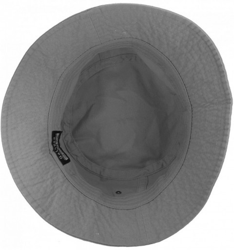 Bucket Hats 100% Cotton Packable Fishing Hunting Summer Travel Bucket Cap Hat - Gray - CR18DM6M402 $16.29