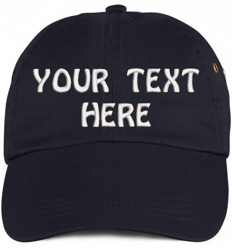 Baseball Caps Soft Baseball Cap Custom Personalized Text Cotton Dad Hats for Men & Women. Embroidered Your Text - Black - CI1...