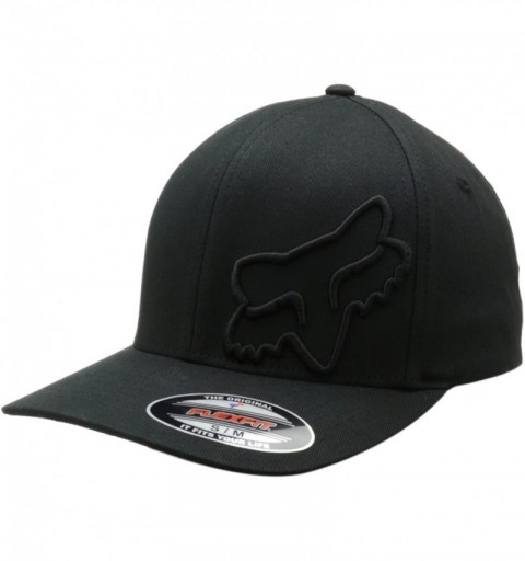Baseball Caps Mens Flex 45 Flexfit Hat - Black - CF1141RNICH $23.37