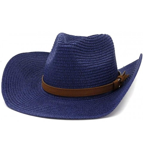 Sun Hats Unisex Sunshade Cap- Summer Outdoor Travel Western Cowboy Hat Casual Solid Mongolian Hat Grassland Visor - D-navy - ...