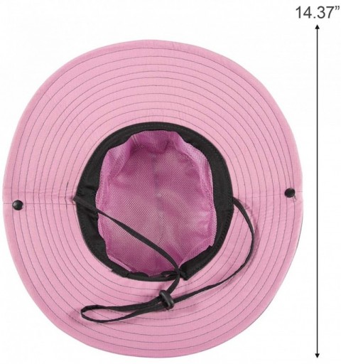Sun Hats 2 Pieces Women's Outdoor Sun Hat UV Protection Foldable Mesh Wide Brim Beach Fishing Cap - Watermelon Red- Pink - C2...