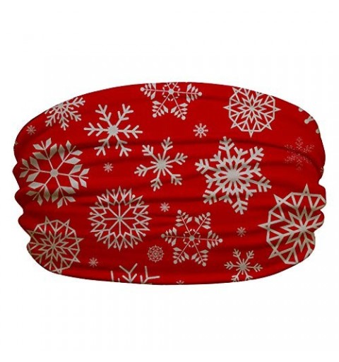 Headbands Ultimate Sports Sweat Wicking Headband (Holiday Red Snowflake) - Holiday Red Snowflake - CT1926SILX3 $8.67