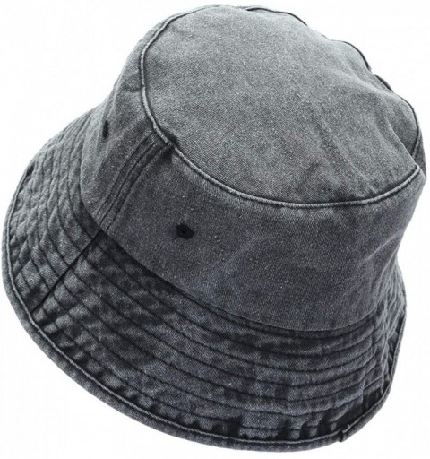 Bucket Hats Washed Cotton Bucket Hat for Women and Men Travel Fishing Caps Summer Foldable Brim Sun Hat - Gray 2 - CF18SNIQ6W...