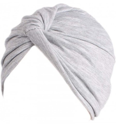 Skullies & Beanies Women's Sleep Soft Turban Pre Tied Cotton India Chemo Cap Beanie Turban Headwear - 3pcs Mix - C3198KO0SYI ...