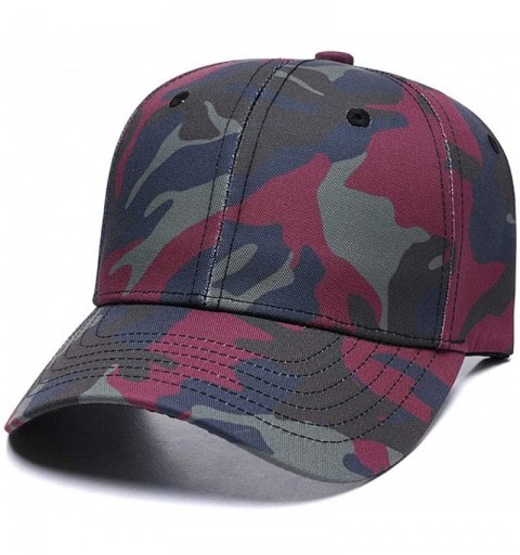 Baseball Caps Unisex Camouflage Baseball Cap-Classic Army Camo Adjustable Snapback Flat Bill Brim Trucker Hat - New Camo - CI...