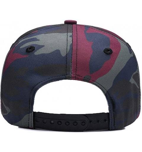 Baseball Caps Unisex Camouflage Baseball Cap-Classic Army Camo Adjustable Snapback Flat Bill Brim Trucker Hat - New Camo - CI...