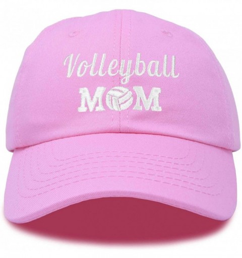 Baseball Caps Volleyball Mom Premium Cotton Cap Womens Hats for Mom - Light Pink - CX18IWH4MHY $11.90