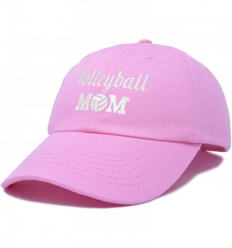 Baseball Caps Volleyball Mom Premium Cotton Cap Womens Hats for Mom - Light Pink - CX18IWH4MHY $11.90