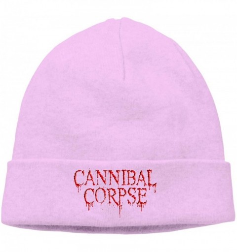 Skullies & Beanies Mens & Womens CANNIBAL CORPSE Skull Beanie Hats Winter Knitted Caps Soft Warm Ski Hat Black - Pink - CR18K...