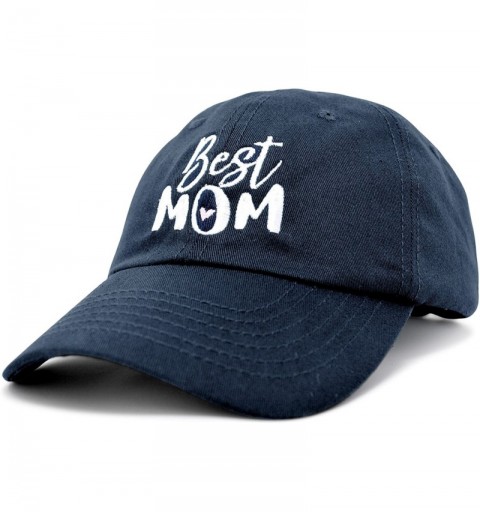 Baseball Caps Best Mom Baseball Cap Womens Dad Hats Adjustable Mothers Day Hat - Navy Blue - C718D6YUGY5 $13.62