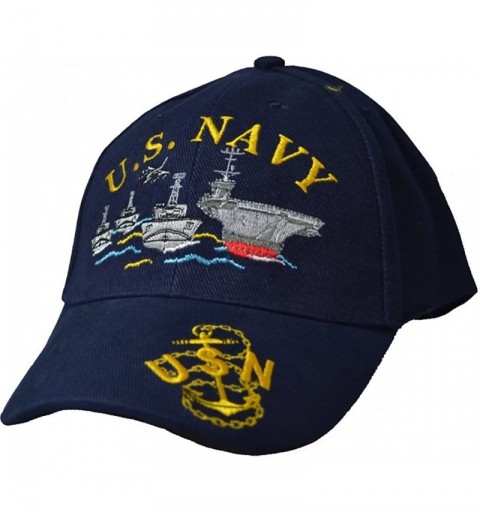 Baseball Caps Men's US Navy Ship Fleet Embroidered Ball Cap - Black - CO11SRQ6MNP $13.84