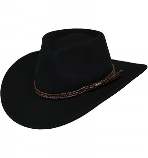 Cowboy Hats Broken Hill Hat - Black - CS11H60XI6H $39.19