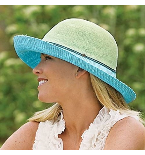 Sun Hats Women's Victoria Two-Toned Sun Hat - UPF 50+- Packable- Adjustable- Modern Style- Designed in Australia - CO115S7TOK...