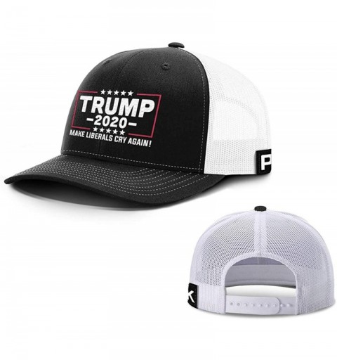 Baseball Caps Trump Hat 2020 Make Liberals Cry Again Mesh Back - Black Front / White Mesh - CB18U9K98KE $20.87