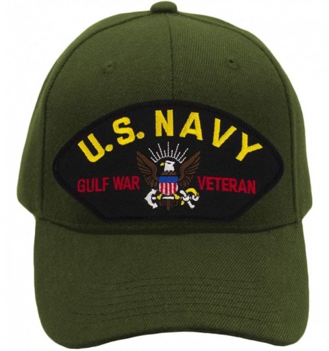 Baseball Caps US Navy- Gulf War Veteran Hat/Ballcap (Black) Adjustable One Size Fits Most - Olive Green - CM18ORXE9EY $19.25