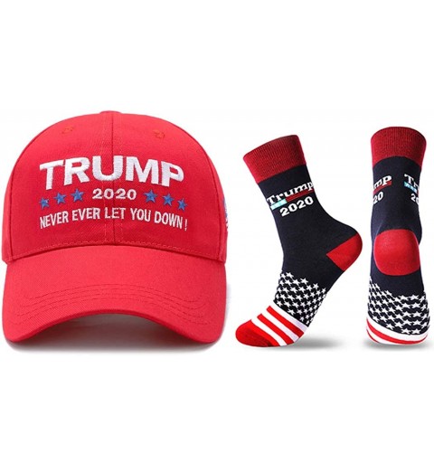 Baseball Caps Make America Great Again Hat with Trump Wristband Donald Trump Hat 2020 USA Cap Keep America Great - Red-g - C5...