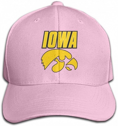 Baseball Caps Iowa Hawkeyes-Wordmark 2002 Logo Unisex Cotton Baseball Caps Dad Hat - Pink - CQ18ND4LQTI $17.89
