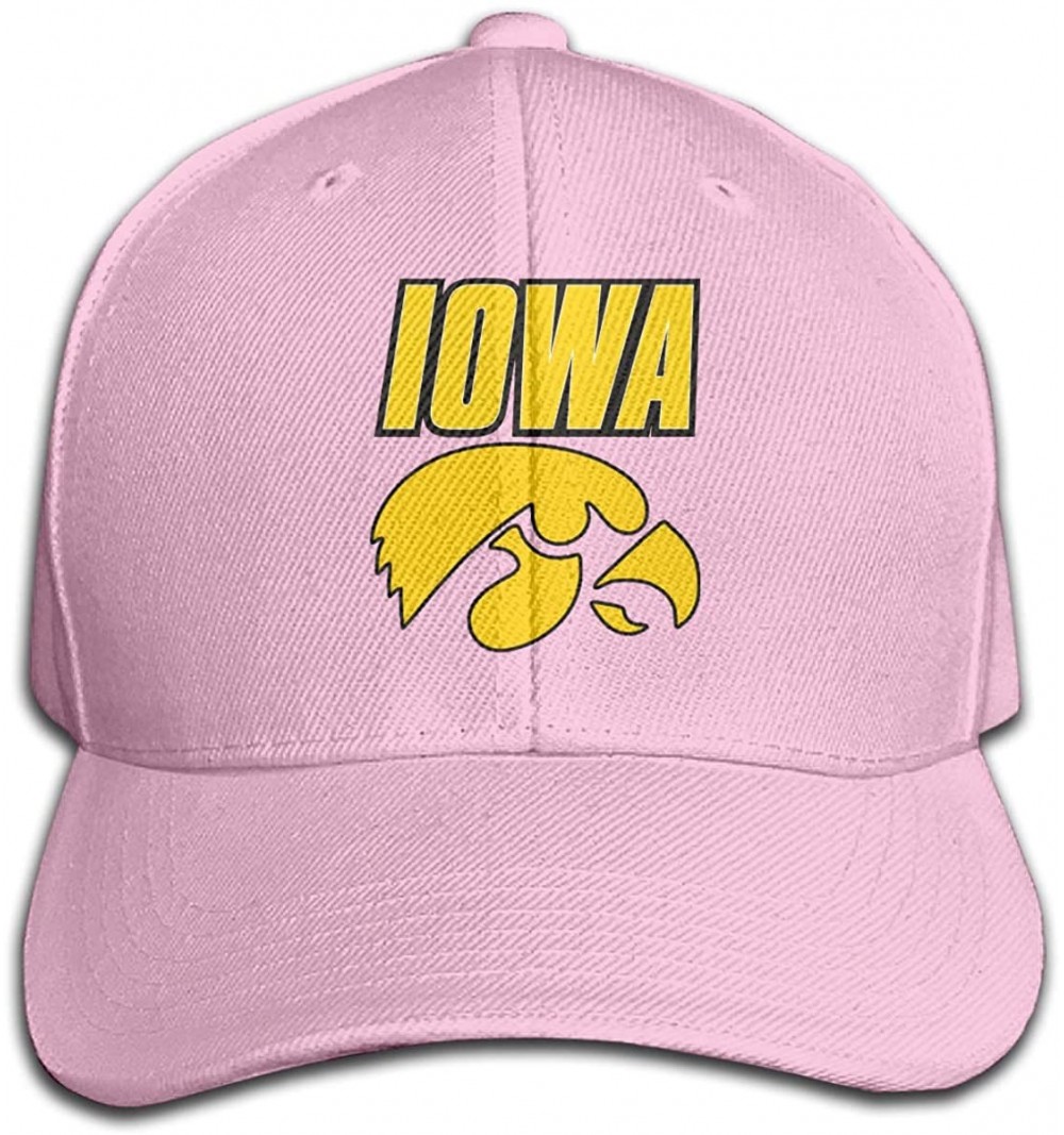 Baseball Caps Iowa Hawkeyes-Wordmark 2002 Logo Unisex Cotton Baseball Caps Dad Hat - Pink - CQ18ND4LQTI $17.89